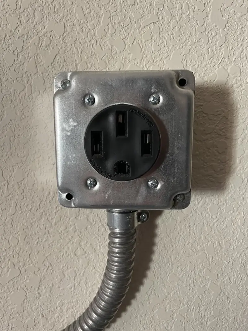 NEMA 14-50 outlet installed for Smart Home Electrical in Jeanerette